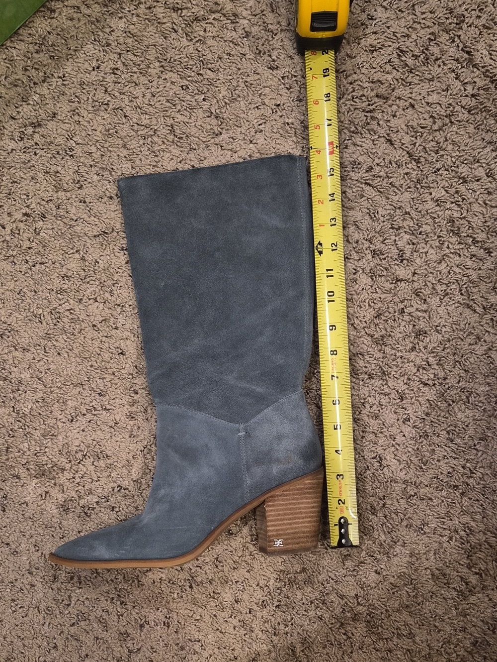 Sam Edelman Blue Gray Suede Boots, Size 10 - Picture 9 of 9